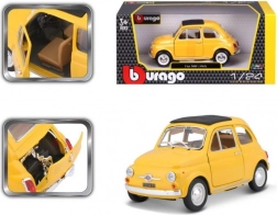 Bburago model auta Fiat 500 F 1965 žlutý 1:24