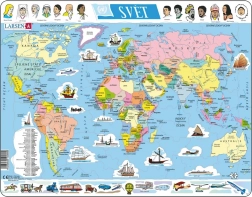 Larsen puzzle world political map 107 pieces
