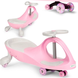 Wiggle car loopfiets met LED-wielen roze ECOTOYS