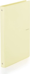 Pastel Yellow Ring Binder A4 Notebook with PVC Cover