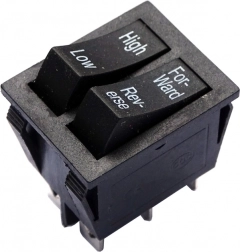 Dual push-button switch fast–slow, forward–reverse, 6-pin