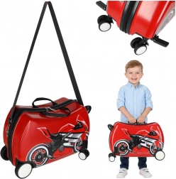 children’s ride-on wheeled suitcase with motorcycle design 30 l