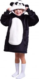 Cozy Noxxiez warme hoodie-deken met pandakap voor kinderen 3–6 jaar