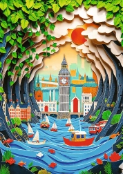 Puzzle Trefl Paper Art: London 1000 brikker