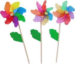 Drveni vjetrenjak s štapićem 18 cm