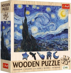 Puzzle in legno Vincent van Gogh - Notte stellata 200 pezzi