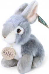 Plush gray sitting rabbit 16 cm eco-friendly RAPPA