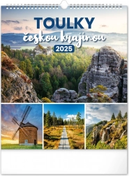 Calendario da parete Escursioni nel paesaggio ceco 2025, 30 × 34 cm