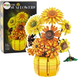 Set di costruzione bouquet di girasoli in vaso, 1009 pezzi