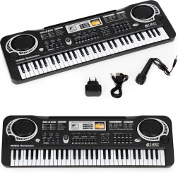 Electric keyboard with microphone for kids