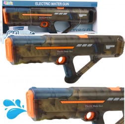 Electric Water Gun with Rechargeable Battery, Transparent Black, 55 cm