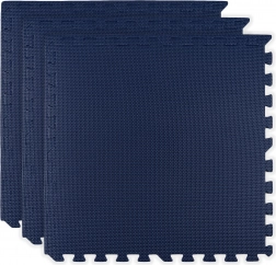 Pena podloga HUMBI 180×60, velike vodoodporne sestavljanke, varna, 3 kosi, temno modra