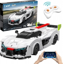 CaDA RC Building Kit Racing Car Pininfarina H2 Speed 1:20 White (296 pieces, Dual Mode)