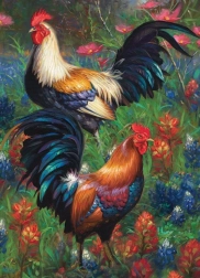 Puzzle Roosters 1000 Pieces - COBBLE HILL