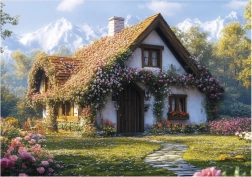 puzzle chata v údolí 100 xl dielikov