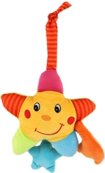 Stellina di peluche con carillon a carica 18 × 18 cm, giocattolo da appendere 3m+