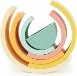 Sammenklappelig silikone-regnbue BIECO Tropical Vibes, 6 dele