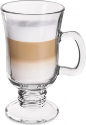 Latte glass 250 ml with stem and handle