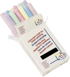 Farvet kridt til tavle eller asfalt