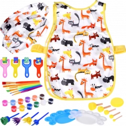 Painting Set for Kids with Colorful Apron