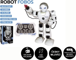 Interaktivni robot FOBOS 40 cm, govori češki, s daljinskim upravljačem i USB punjenjem