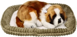 Breathing plush Saint Bernard puppy