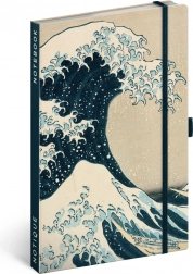 Zápisník NOTIQUE Katsushika Hokusai 13 × 21 cm, tečkovaný