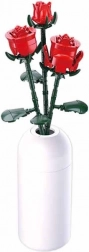 Sluban czerwona róża w wazonie – zestaw Flowers