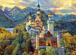Neuschwanstein 1000 darabos puzzle BLUEBIRD
