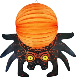 Halloween-lampion med 3D-edderkop 25 cm