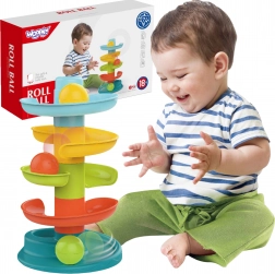 Woopie Children's Marble Run Set Spiral + 3 Marbles