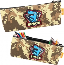 Custodia per matite dinosauro cosmico khaki 20x8 cm