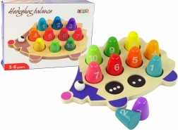 Leseni ježek – izobraževalna igrača z 10 barvnimi zatiči