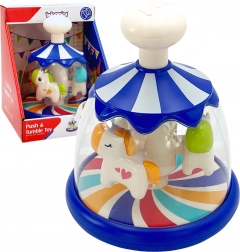 Farebný kolotoč s koníkmi