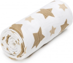 T-TOMI BIO Bambusowy ręcznik kąpielowy Beige stars