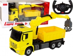 RC truck with grabber MERCEDES-BENZ Arocs Rastar – yellow