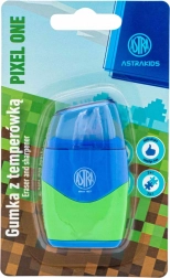 2-in-1 Sharpener with Eraser ASTRA Pixel One