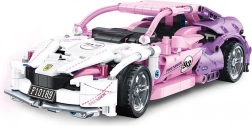 Pink Sports Car Building Set, 652 Pieces