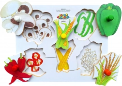 Lesena sestavljanka Zelenjava