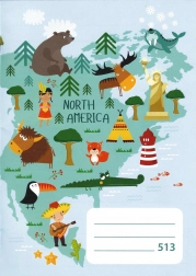 Školní sešit A5 linkovaný Severní Amerika 10 listů