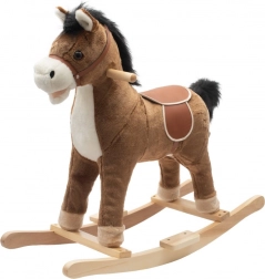 Koń na biegunach z melodią PlayTo, brązowy