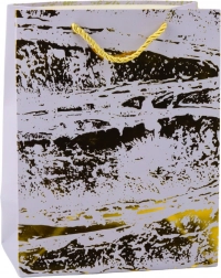 Elegantna darilna vrečka z zlatimi okraski 23 x 18 x 10 cm