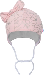 Cappellino da bambino in cotone con fiocchetto NEW BABY NUNU rosa