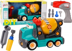 Cartoon Cement Truck Turnable DIY Turquoise