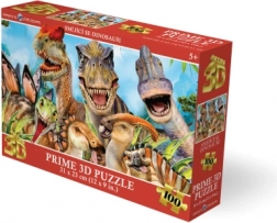 3D Puzzle Smiling Dinosaurs, 100 Pieces