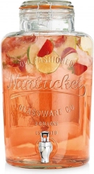 Glasdrikkevare-dispenser med hane 6,7 l