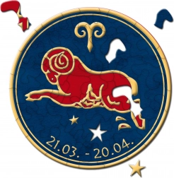 CURIOSI puzzle rotondo Zodiaco – Ariete, 33 pezzi