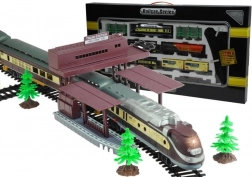 Large FENFA Train Set with Locomotive, 4 Carriages and Switch Tracks