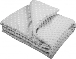 Couverture pour enfant en minky avec rembourrage NEW BABY, gris 80 × 102 cm