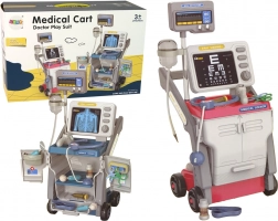 Rosa lægesæt til børn med stetoskop og lys